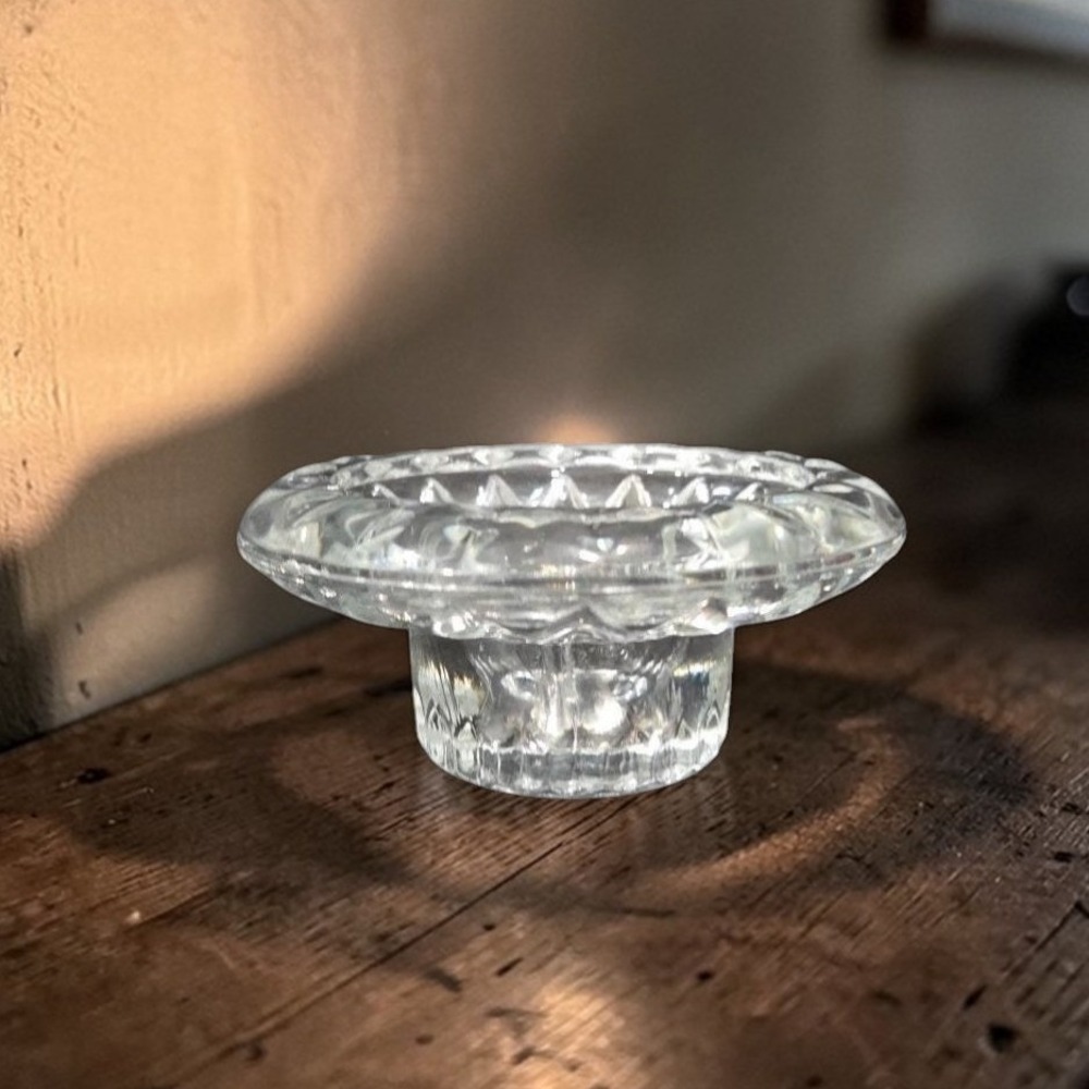 KIG Vintage Heavy Glass Votive‎ Candle Holder, Taper Candle Holder, Home Decor